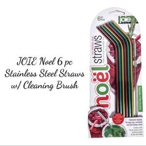 NWT Joie MSC Stainless Steel Drinking Straw Set